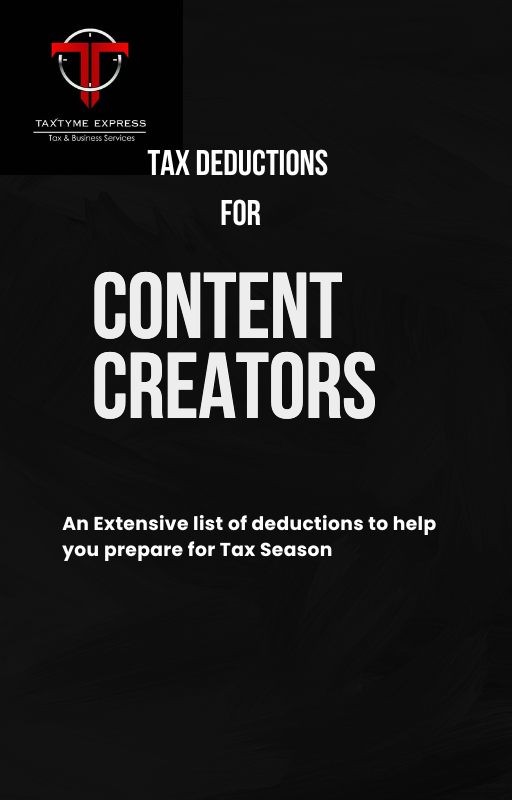 Tax Deductions for Content Creators EBOOK