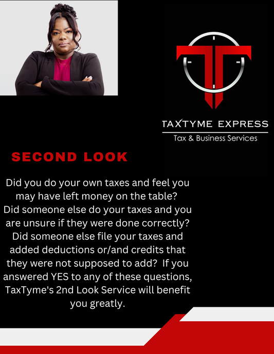 TaxTyme's Second Look Program